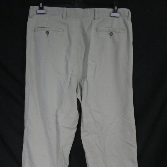 Men's Casual Chino Beige Pants| 36 x 30 | Rolled Bottom Hems - Picture 12 of 16